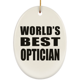 World's Best Optician - Oval Ornament