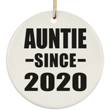 Auntie Since 2020 - Circle Ornament