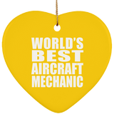 World's Best Aircraft Mechanic - Heart Ornament