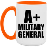 A+ Military General - 15oz Accent Mug Orange