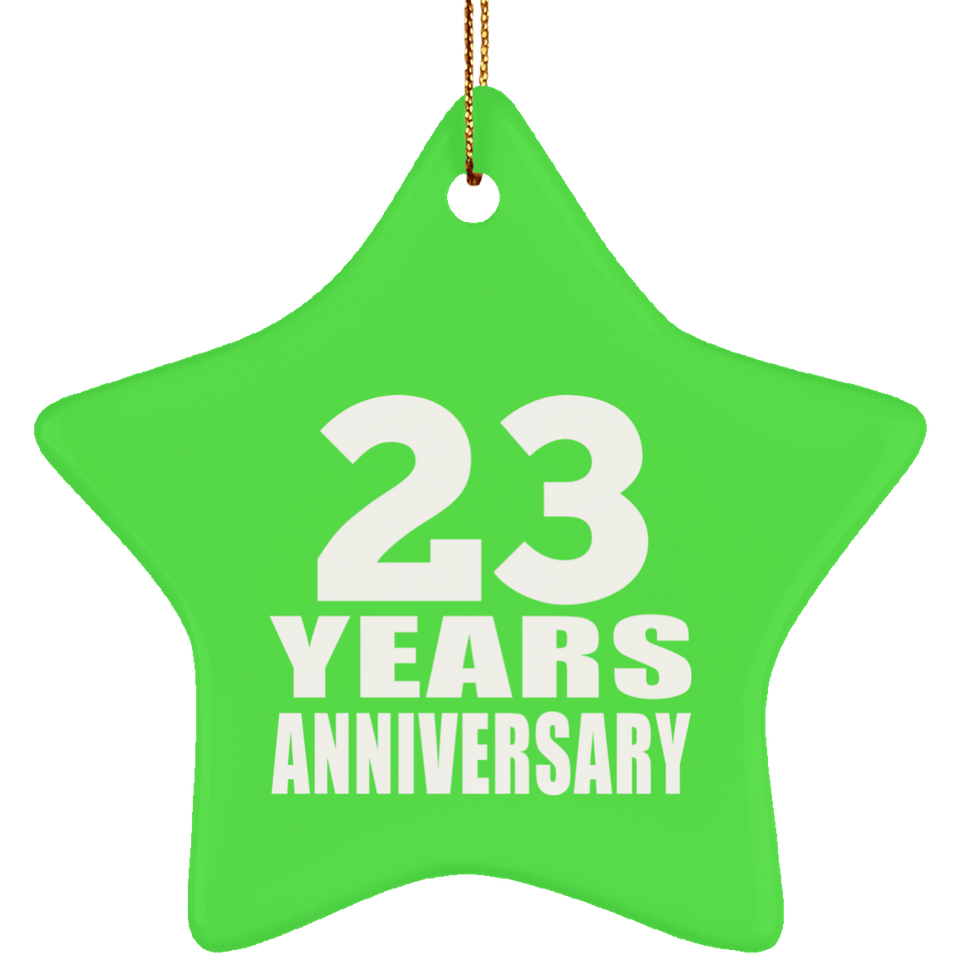 23rd Anniversary 23 Years - Star Ornament