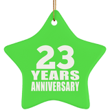 23rd Anniversary 23 Years - Star Ornament