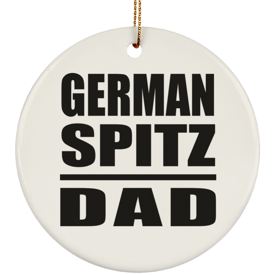 German Spitz Dad - Circle Ornament