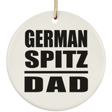 German Spitz Dad - Circle Ornament