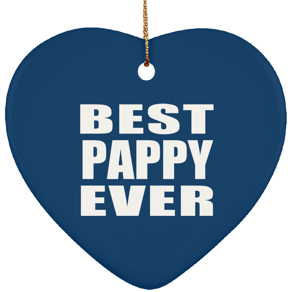 Best Pappy Ever - Heart Ornament