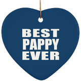 Best Pappy Ever - Heart Ornament