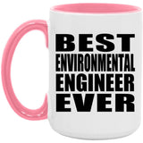 Best Environmental Engineer Ever - 15oz Accent Mug Pink