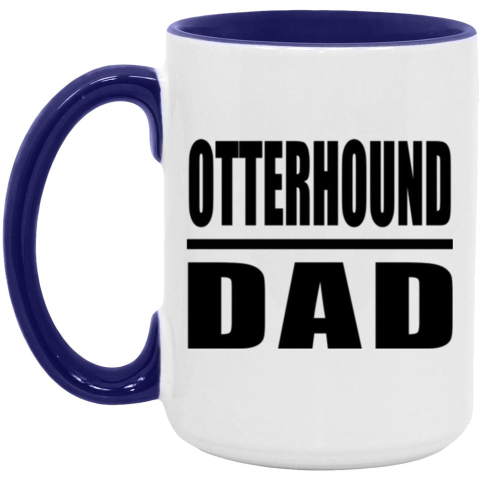 Otterhound Dad - 15oz Accent Mug Purple