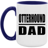Otterhound Dad - 15oz Accent Mug Purple