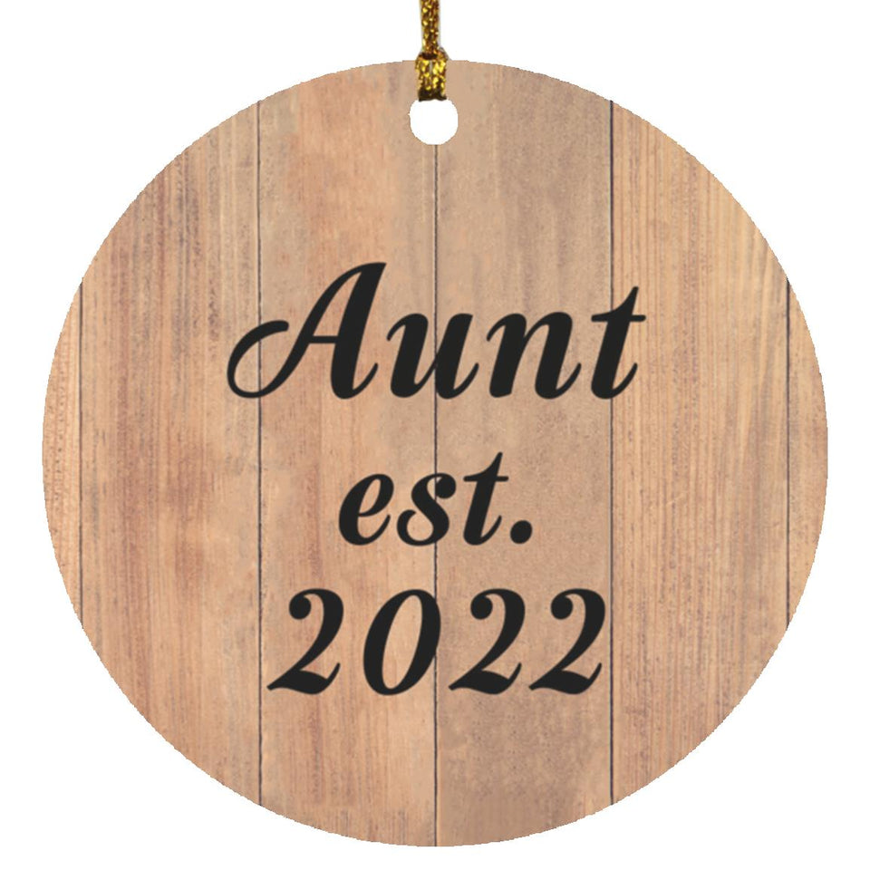 Aunt Established EST. 2022 - Circle Ornament C