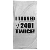 98th Birthday I Turned Square Root of 2401 Twice - Hand Towel
