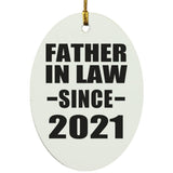 Father In Law Since 2021 - Oval Ornament