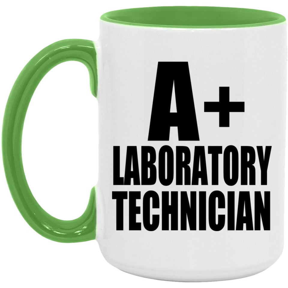 A+ Laboratory Technician - 15oz Accent Mug Green