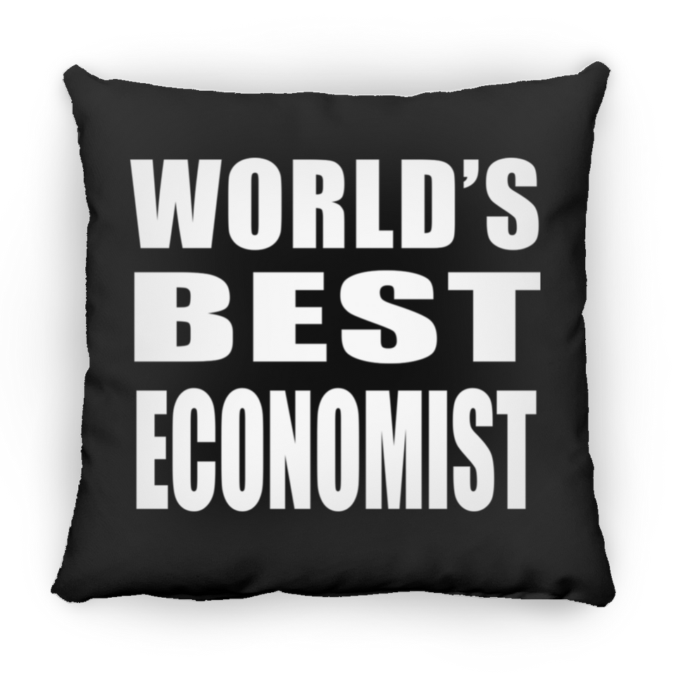 World's Best Economist - Throw Pillow Black