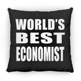 World's Best Economist - Throw Pillow Black