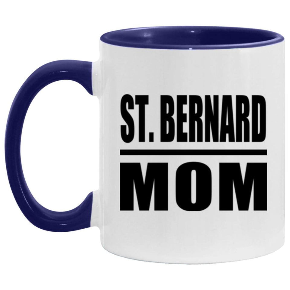 St. Bernard Mom - 11oz Accent Mug Purple