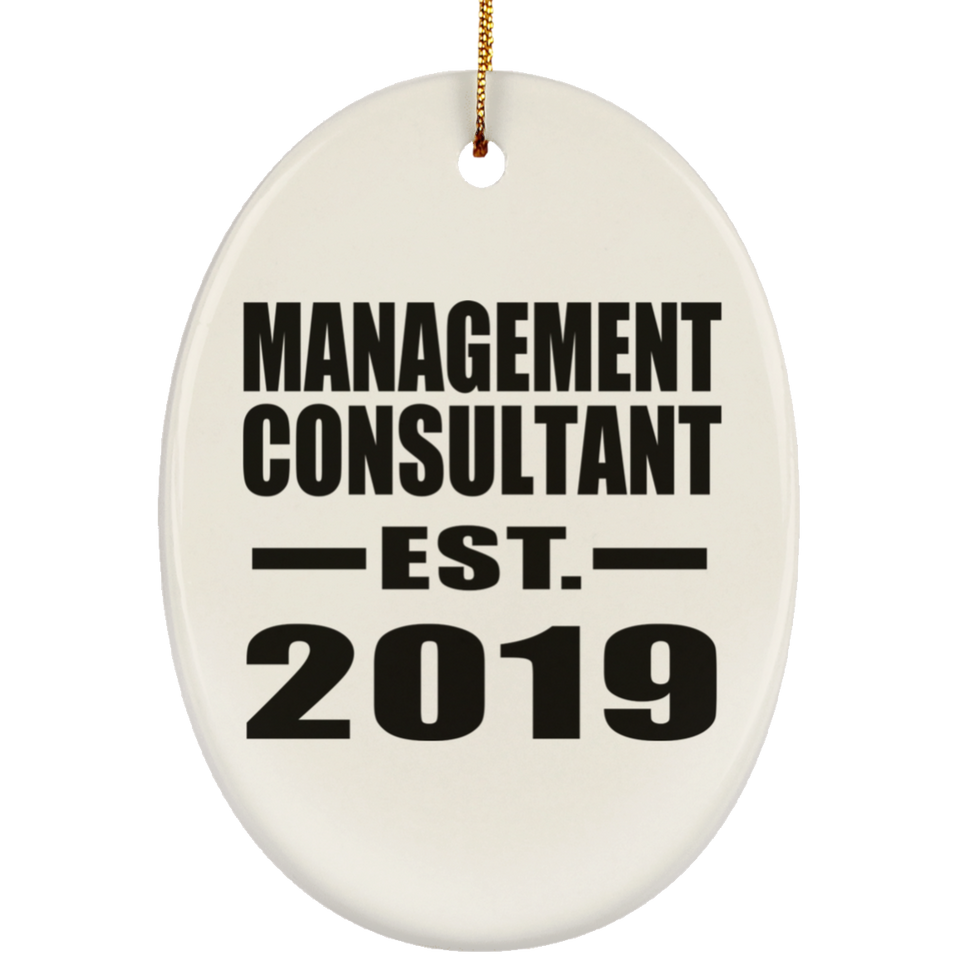 Management Consultant Established EST. 2019 - Oval Ornament