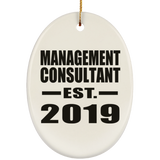 Management Consultant Established EST. 2019 - Oval Ornament