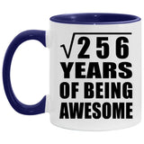 16th Birthday Square Root Of 256 Years Of Being Awesome - 11oz Accent Mug Purple