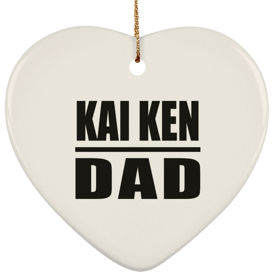 Kai Ken Dad - Heart Ornament