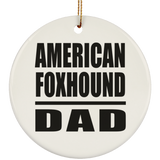 American Foxhound Dad - Circle Ornament