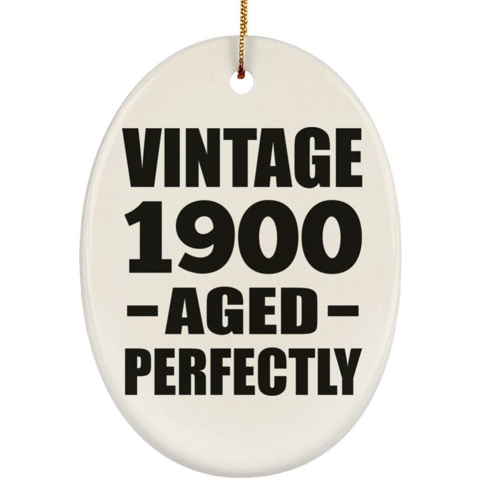 124th Birthday Vintage 1900 Aged Perfectly - Oval Ornament