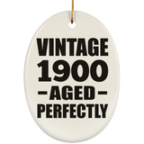 124th Birthday Vintage 1900 Aged Perfectly - Oval Ornament