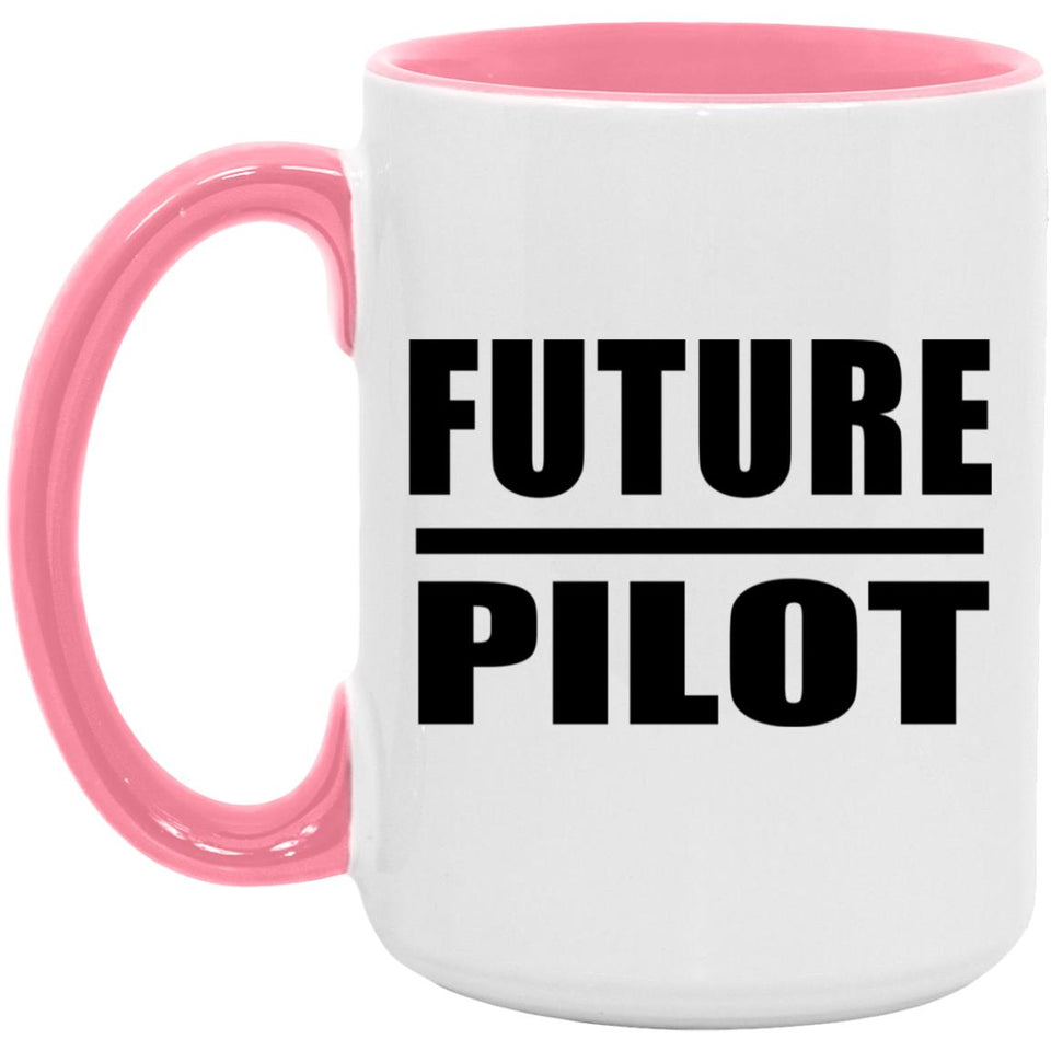 Future Pilot - 15oz Accent Mug Pink