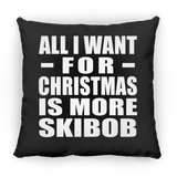 All I Want For Christmas Is More Skibob - Throw Pillow Black