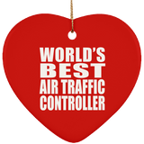 World's Best Air Traffic Controller - Heart Ornament