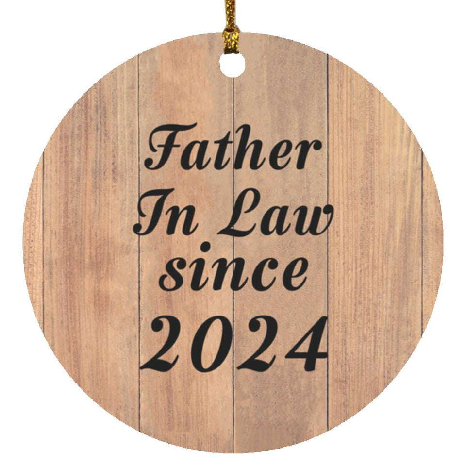 Father In Law Since 2024 - Circle Ornament C