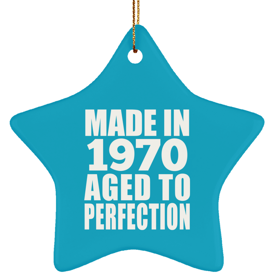 54th Birthday Made In 1970 Aged to Perfection - Star Ornament