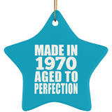 54th Birthday Made In 1970 Aged to Perfection - Star Ornament