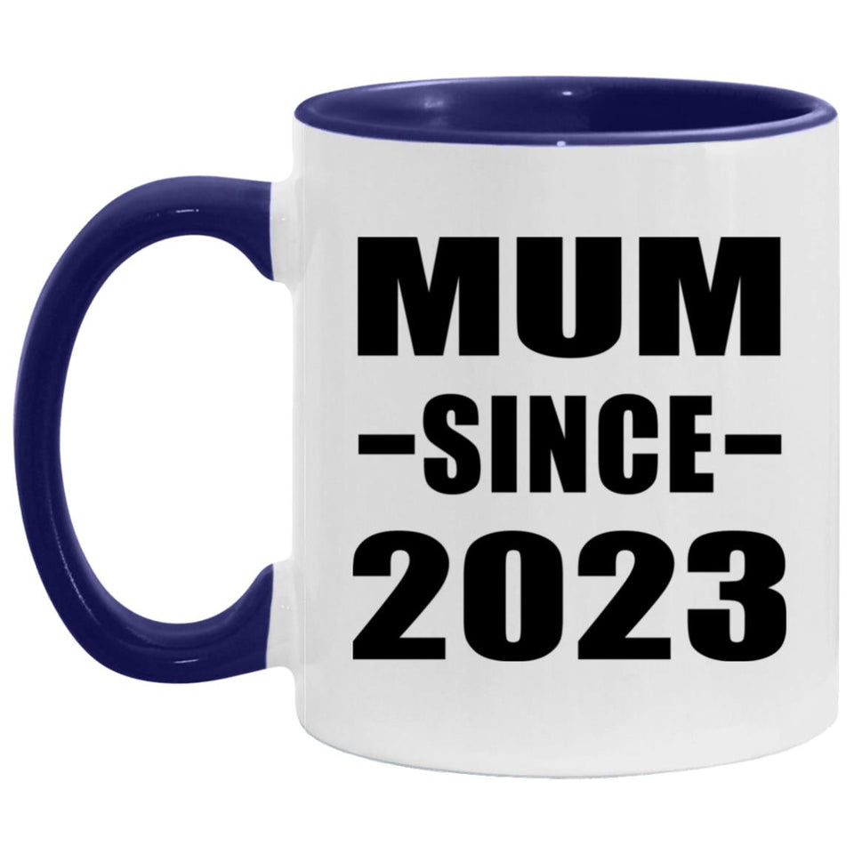 Mum Since 2023 - 11oz Accent Mug Purple