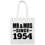 70th Anniversary Mr & Mrs Since 1954 - Tote Bag White