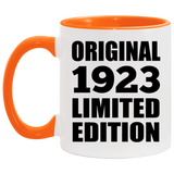 101st Birthday Original 1923 Limited Edition - 11oz Accent Mug Orange