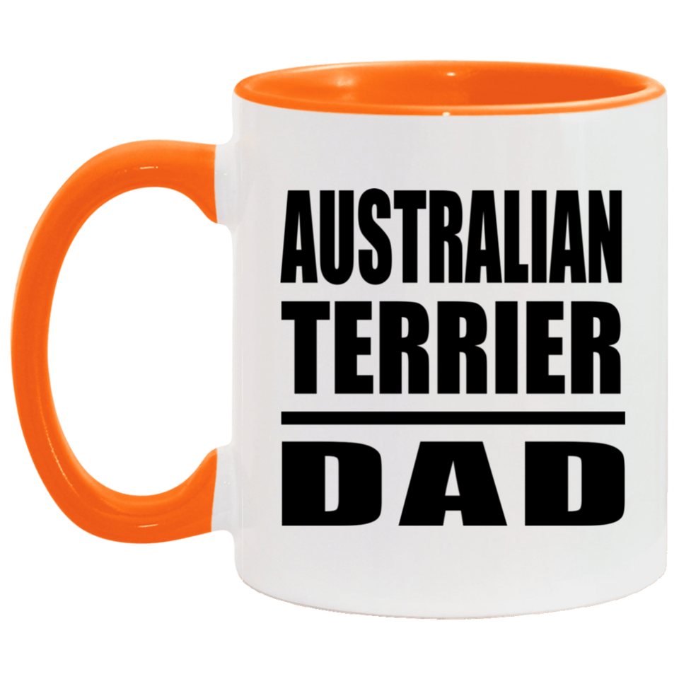 Australian Terrier Dad - 11oz Accent Mug Orange