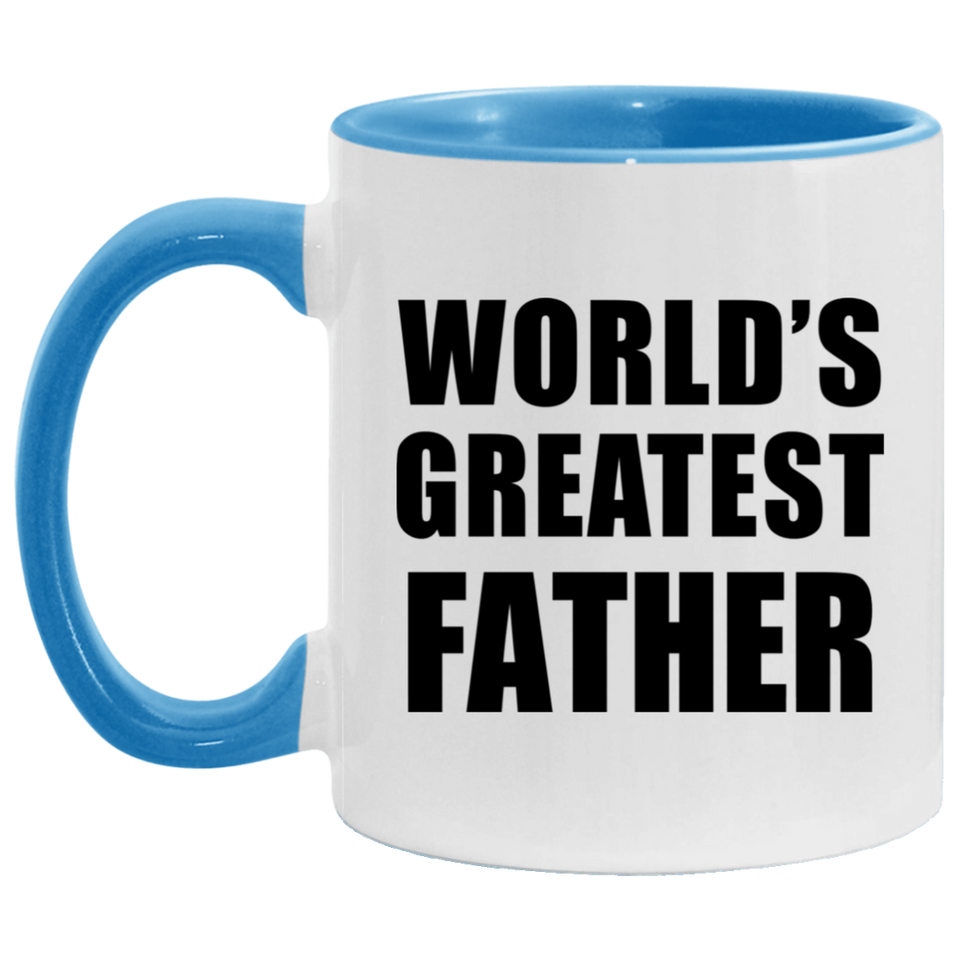 World's Greatest Father - 11oz Accent Mug Blue
