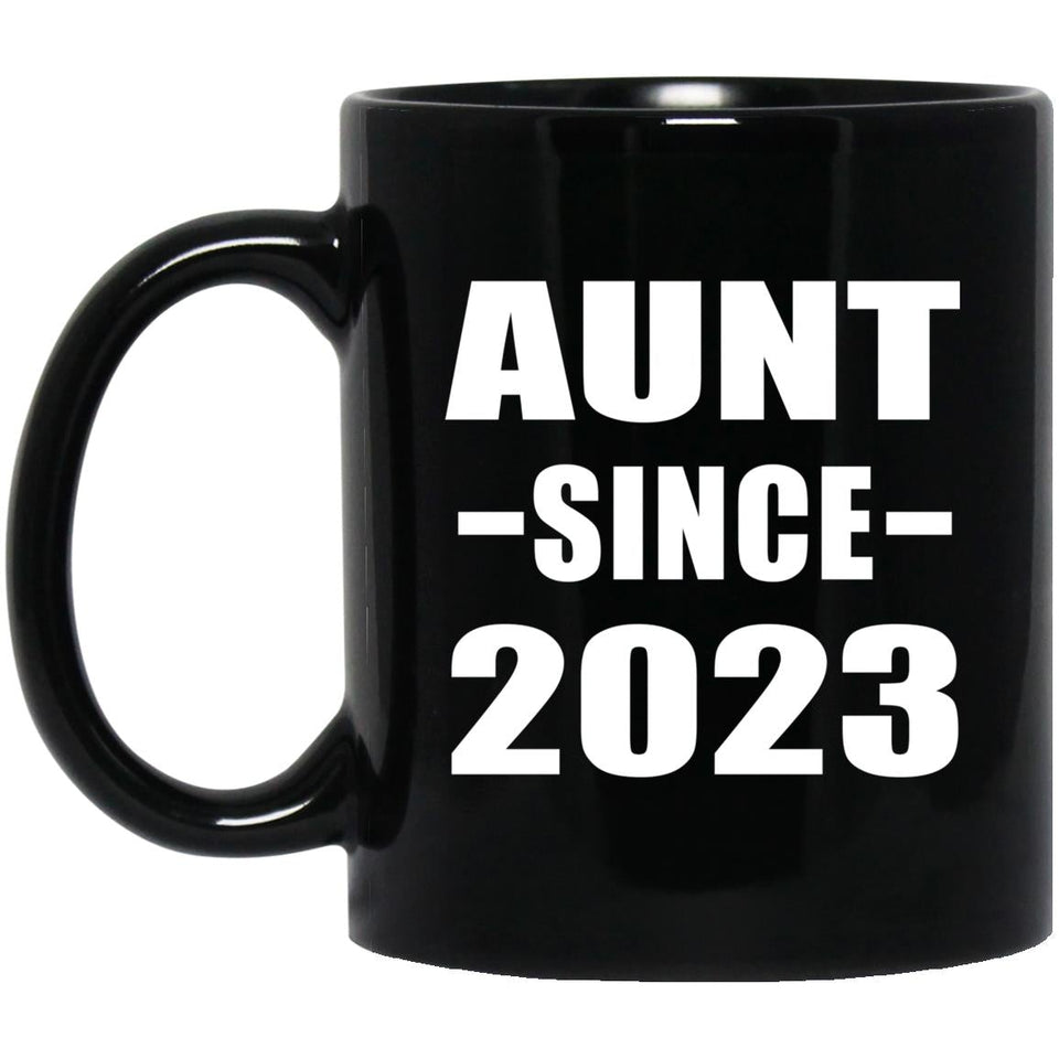 Aunt Since 2023 - 11oz Coffee Mug Black