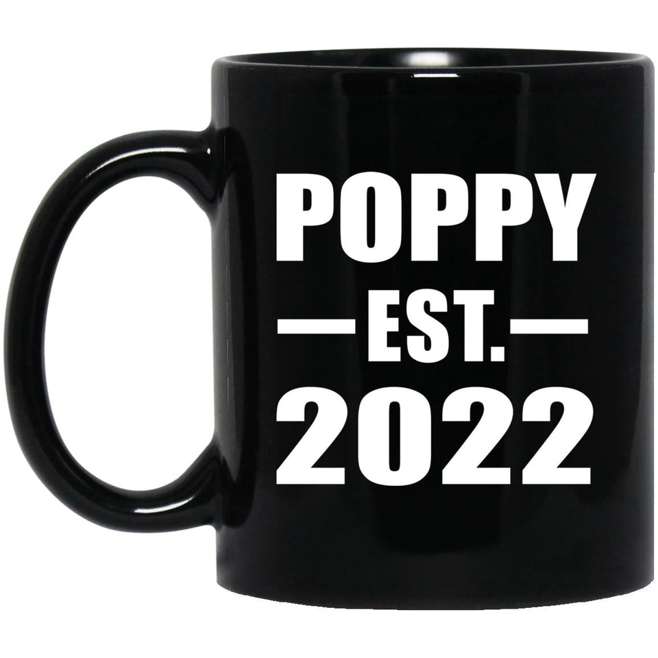 Poppy Established EST. 2022 - 11oz Coffee Mug Black