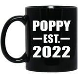 Poppy Established EST. 2022 - 11oz Coffee Mug Black