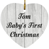 Tom Baby's First Christmas - Heart Ornament F