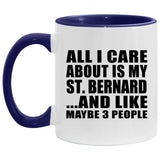 All I Care About Is My St. Bernard - 11oz Accent Mug Purple
