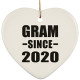 Gram Since 2020 - Heart Ornament