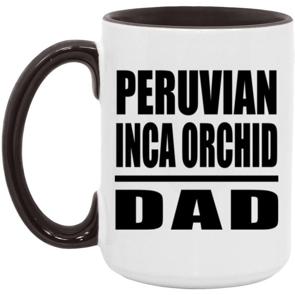 Peruvian Inca Orchid Dad - 15oz Accent Mug Black