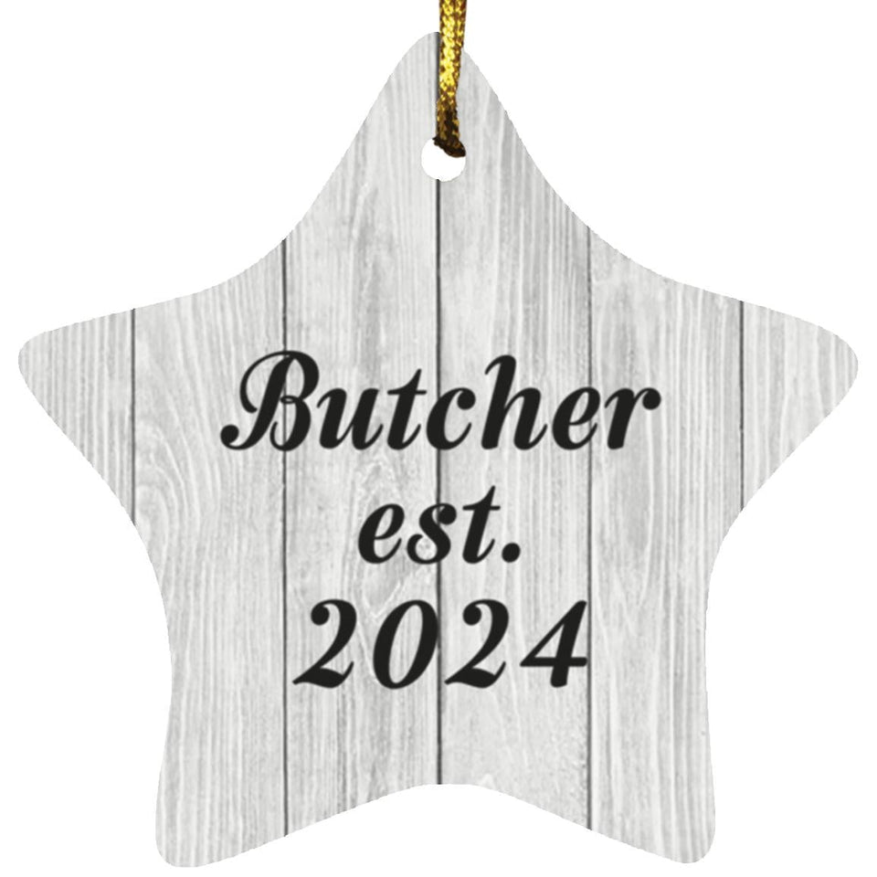 Butcher Established Est. 2024 - Star Ornament F