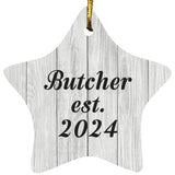 Butcher Established Est. 2024 - Star Ornament F