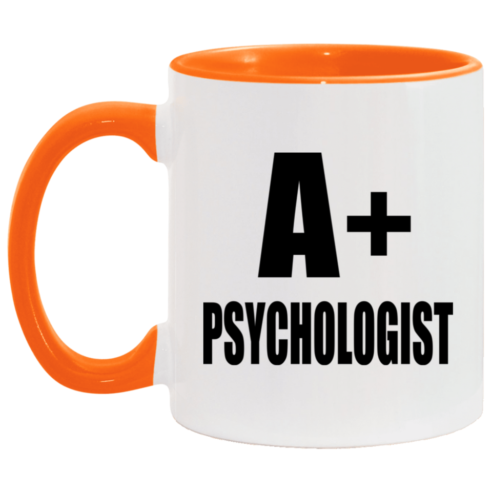 A+ Psychologist - 11oz Accent Mug Orange