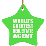 World's Greatest Real Estate Agent - Star Ornament