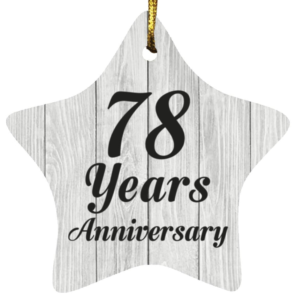 78th Anniversary 78 Years Anniversary - Star Ornament F